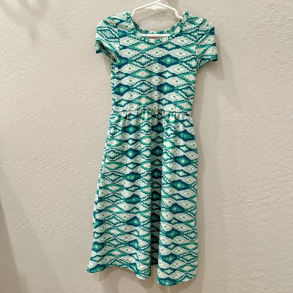 Dot Dot Smile Teal Aztec Print Maxi Dress - Picture 1 of 7